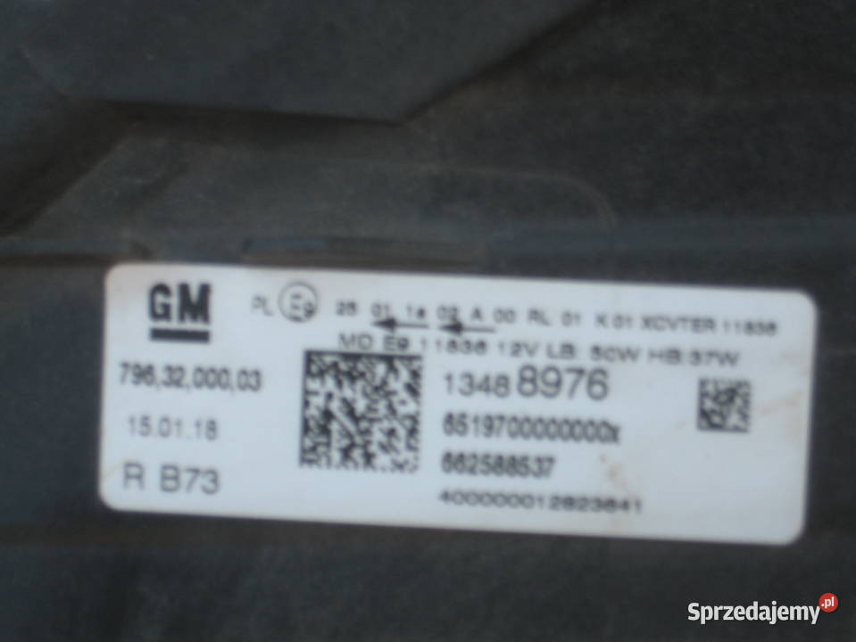 opel astra k V 1519r lampa prawa full led wielkopolskie Rakoniewice sprzedam