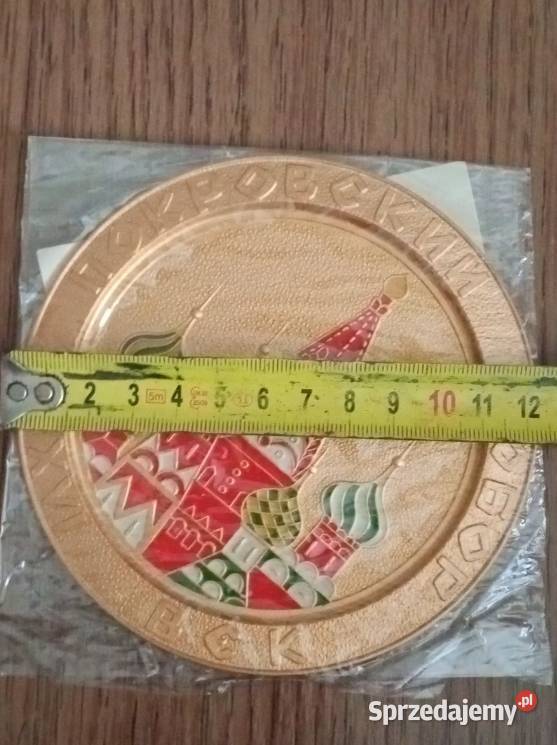 Emaliowana mosiężna plakietka Nakło nad Notecią