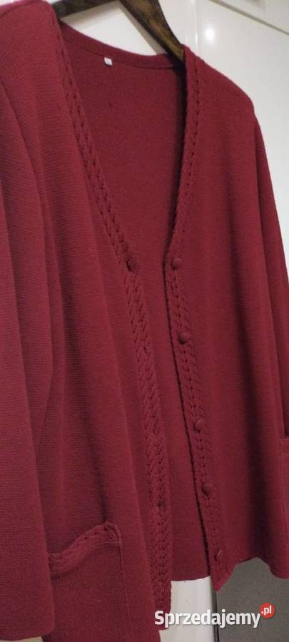 Kardigan damski w kolorze bordowym Rozmiar 42(XL) Lublin