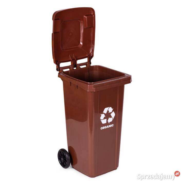 Kosz na śmieci 240L brązowy BIO