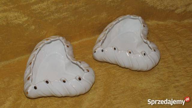 Szkatułki puzderka porcelanowe w kształcie serca Inowrocław