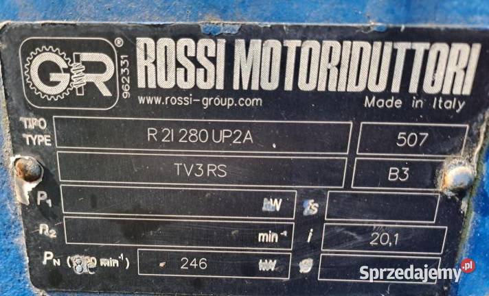 Wytłaczarka do tworzyw BOCO z przekładnią ROSSI Stary Sącz