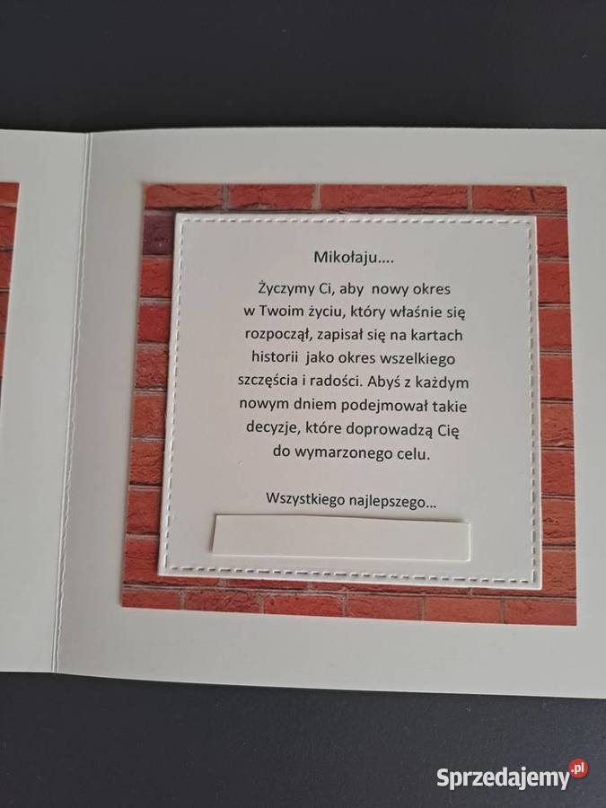 Kartka 3D w kopercie z okazji 18 urodzin Strzebiń