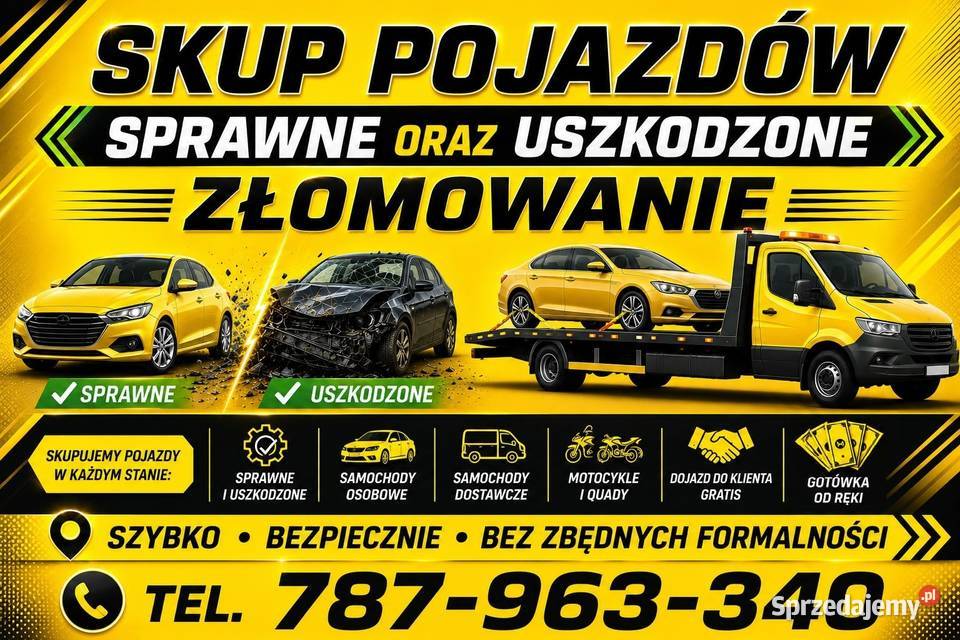 SKUP AUT SAMOCHODÓW POJAZDÓW SPRAWNYCH Wolbrom