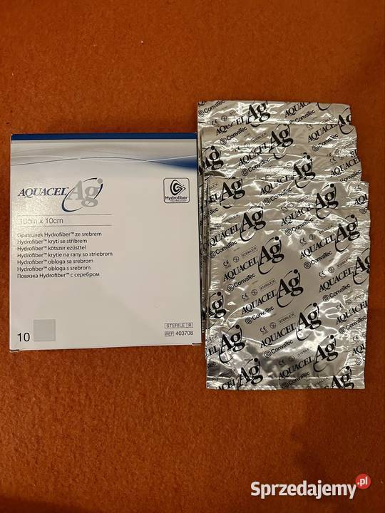 Opatrunek ze srebrem Aquacel Ag 10x10 5 sztuki Pozostałe Zabrze