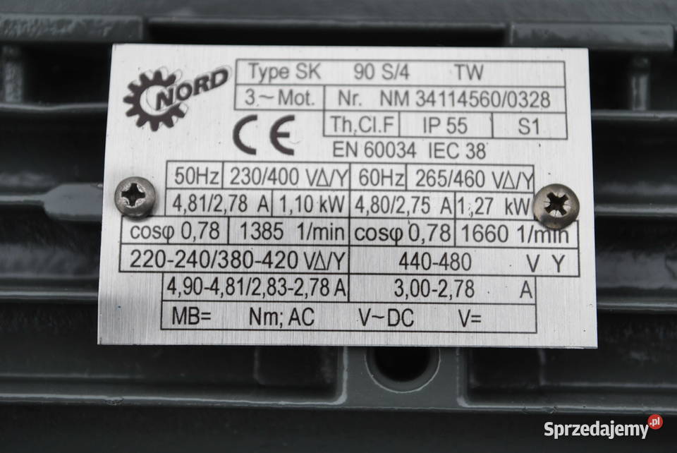 Motoreduktor kołnierzowy 11kw 30obrmin NORD Kargowa