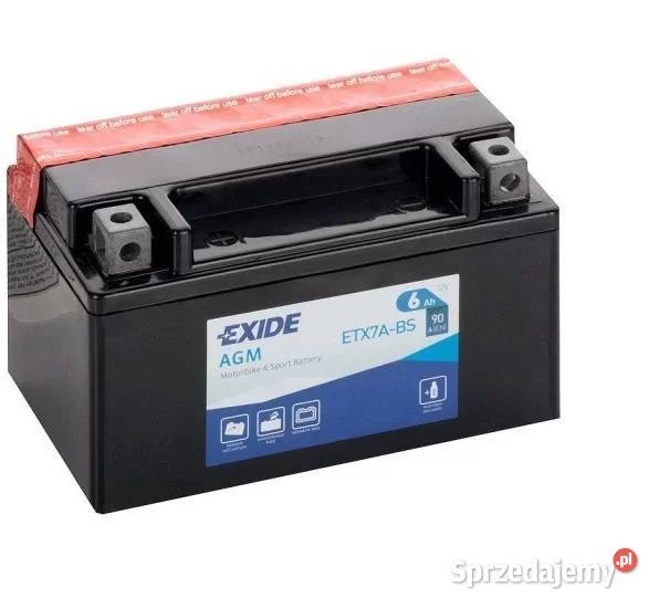 Akumulator motocyklowy EXIDE ETX7ABS YTX7ABS 12V Tczew sprzedam