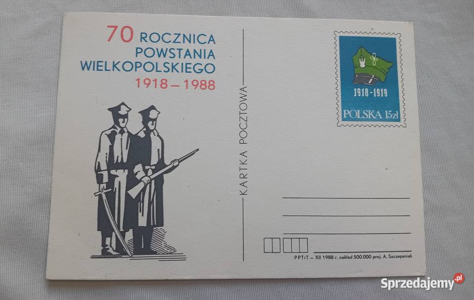 Pocztówka 70 rocznica Powstania Wielkopolskiego