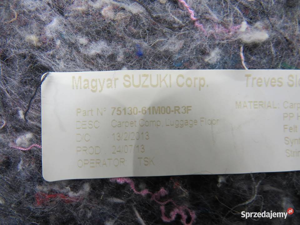 DYWAN WYKŁADZINA BAGAŻNIKA SX4 SCROSS