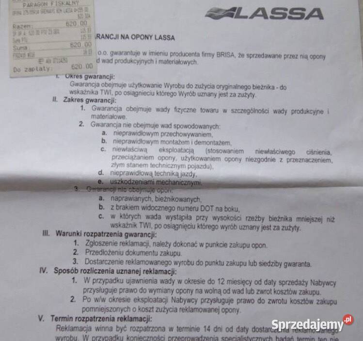 opony letnie Lassa 17565R14 mazowieckie Pułtusk
