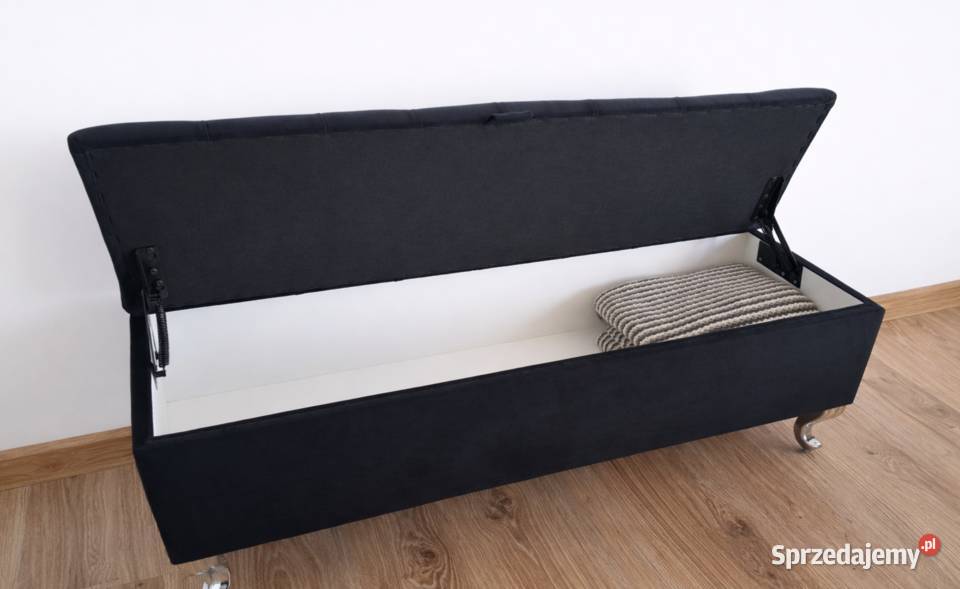 Ławka Chesterfield 100x30 pufa otwierana glamour Stronie