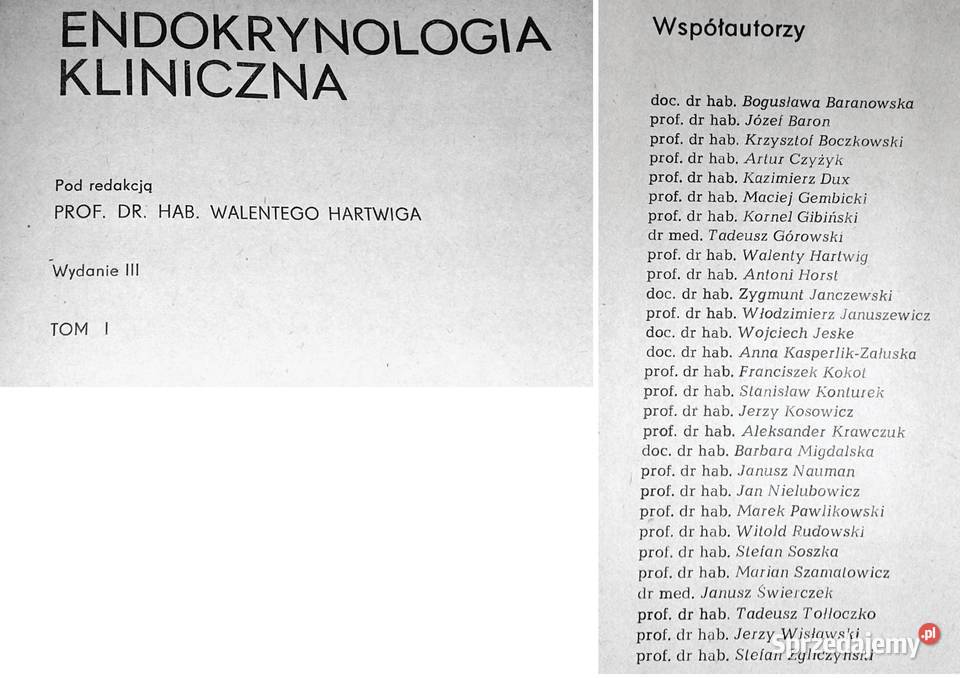 Endokrynologia kliniczna Tom 1 Walenty Hartwig Chełm