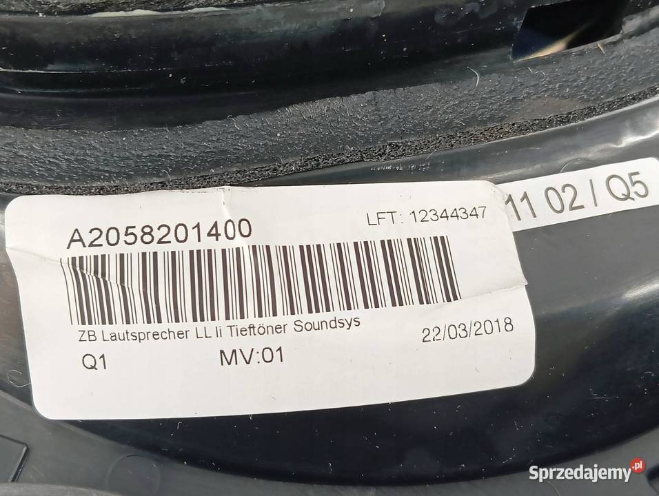 GŁOŚNIK A2058201400 MercedesBenz Cklasa IV 2014
