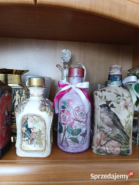 Wyprzedaż butelek decoupage
