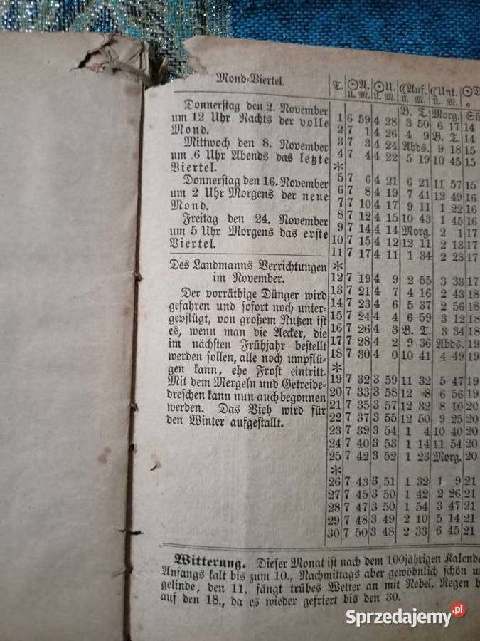 Kalendarz niemiecki antykwariat internetowy Antykwariat Warszawa