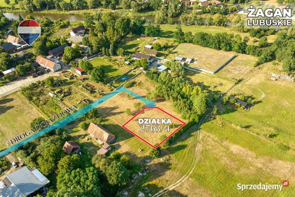Na sprzedaż działka 1201 m Oś Moczyń Żagań utwardzona