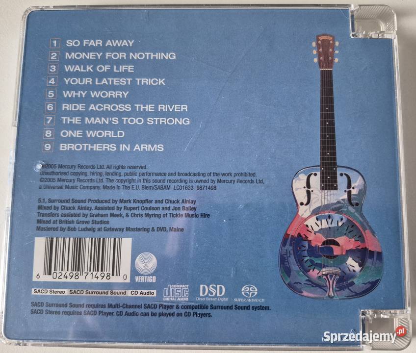 Dire Straits Brothers in Arms SACD CD Stereo 51 1 płyta łódzkie Łódź