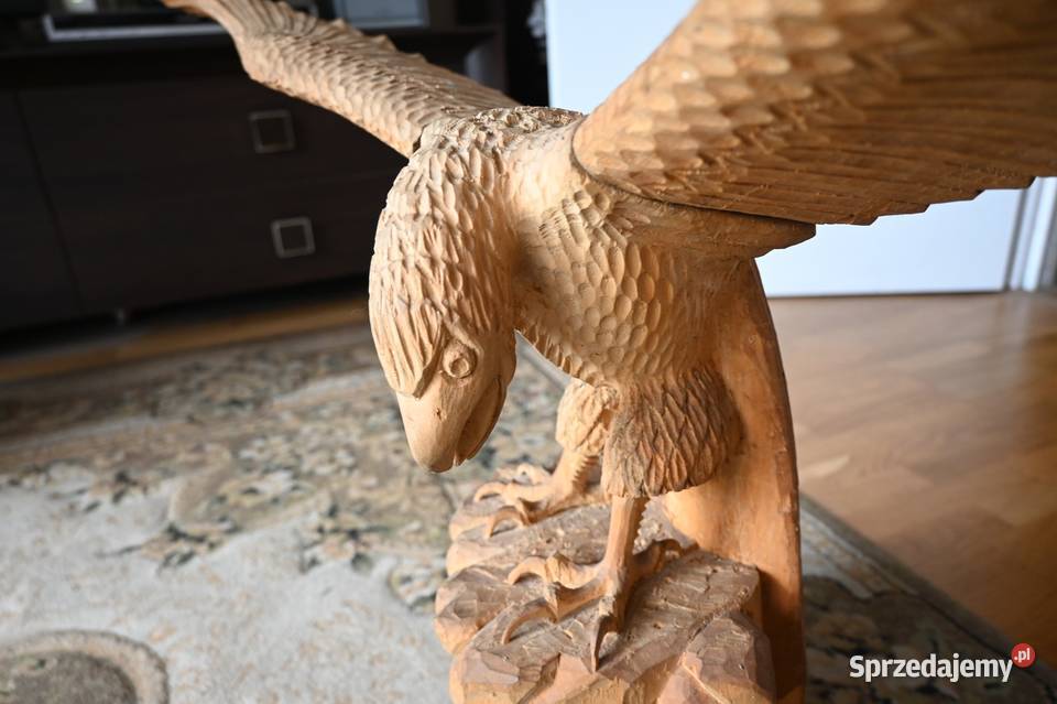 Rzeźby drewniane orły z rozpostartymi skrzydłami Kielce sprzedam
