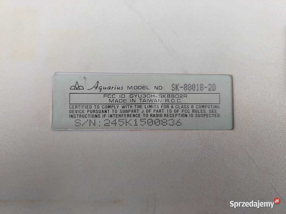 Stara klawiatura do komputera Aquarius SK8801B2D