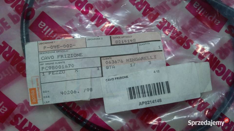 LINKA SPRZĘGŁA ORGINAŁ APRILIA RS 50 AP8214148