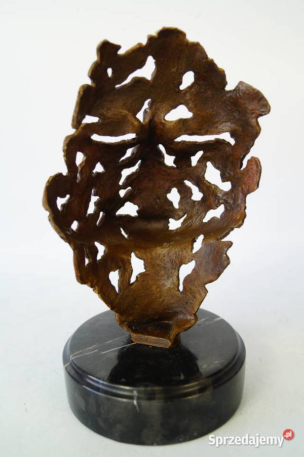 TWARZ figura z brązu rzeźba modernistyczna brąz wielkopolskie Gizałki sprzedam