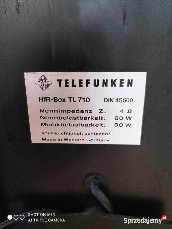 telefunken hifibox tl 710 kolumny głosnikowe
