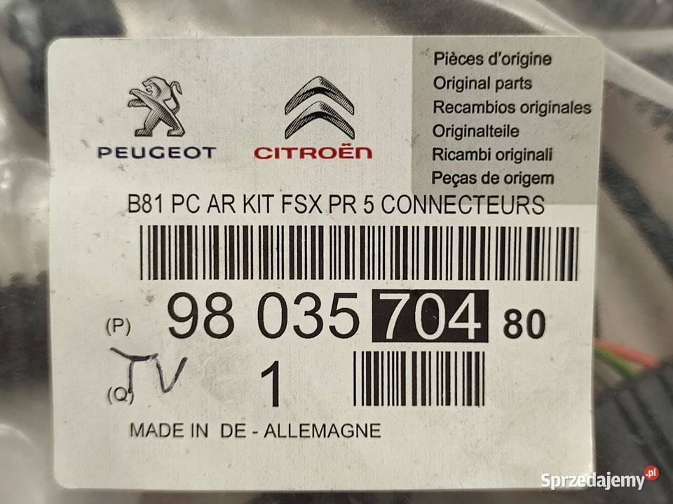 WIĄZKA CZUJNIKÓW PDC TYŁ CITROEN PEUGEOT