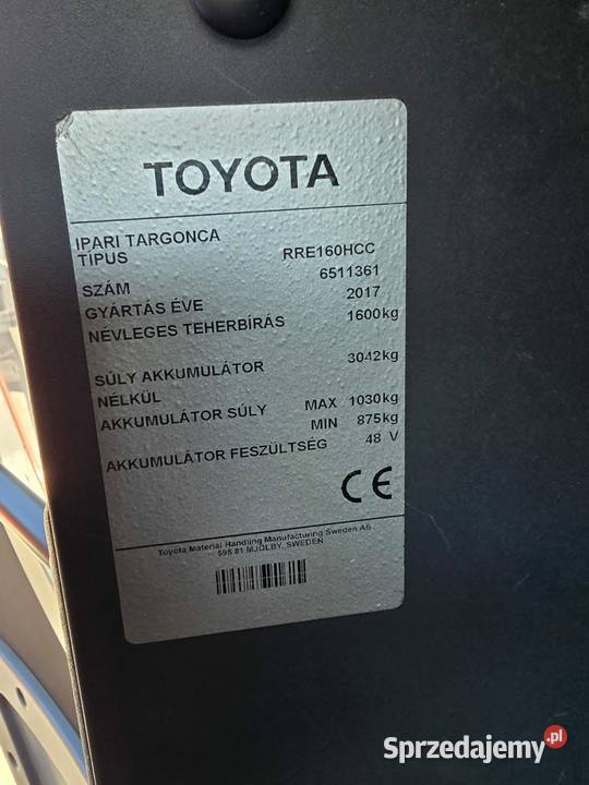TOYOTA RRE160HCC 2017 wielkopolskie Godziesze Małe