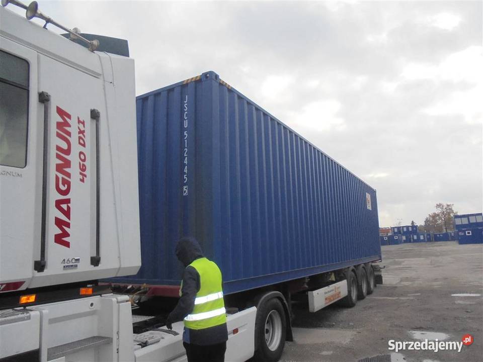 Kontenery morskie 40HC One Way kolor niebieski Łódź
