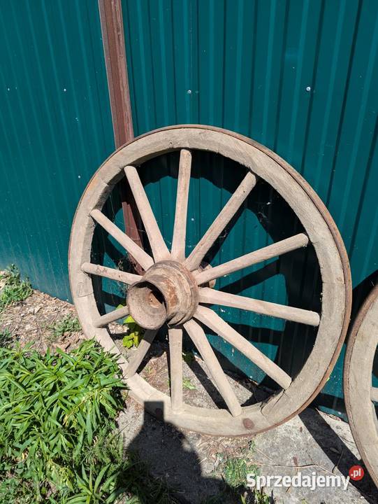 Koła drewniane szprychowe ozdobne wóz konny małopolskie Krzeszowice