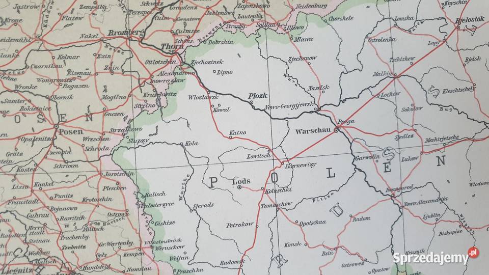 E DEBES NEUER HANDATLAS 1897r Warszawa