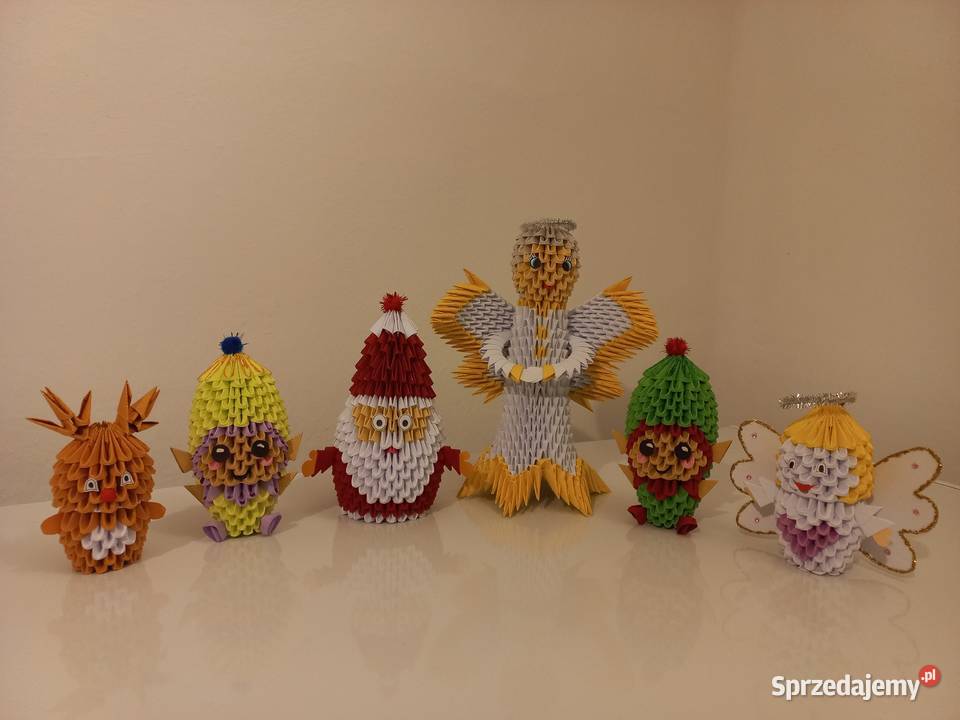 Mikołaj prezent dekoracja rękodzieło origami Rękodzieło Puławy