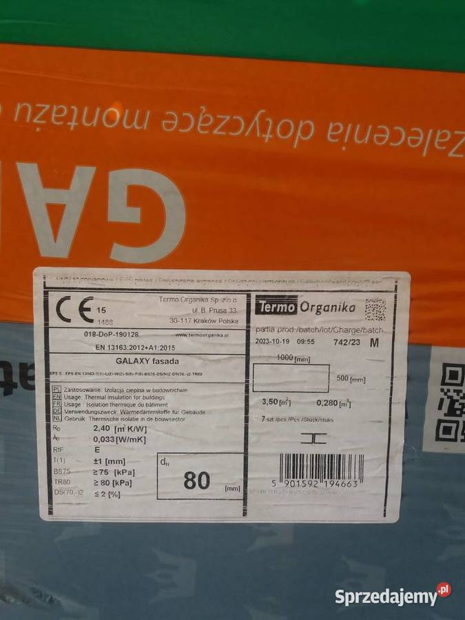 Styropian termoorganika Galaxy 8 Zakliczyn