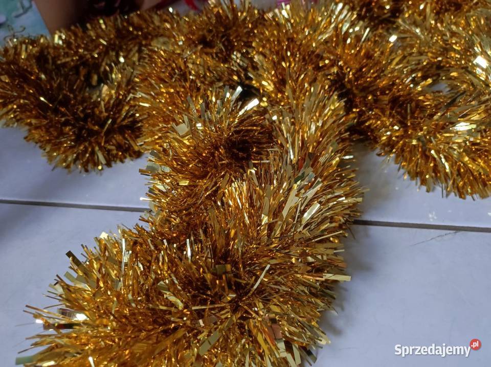 XXL gruby puchaty łańcuch złoty girlanda lameta świętokrzyskie Kielce