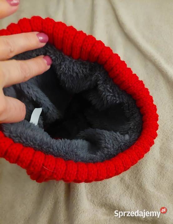 Komplet zimowy czerwony Inny materiał mazowieckie Warszawa