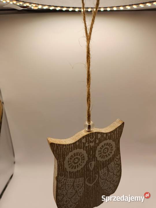 Zawieszka dekoracja sowa serca koraliki płytka