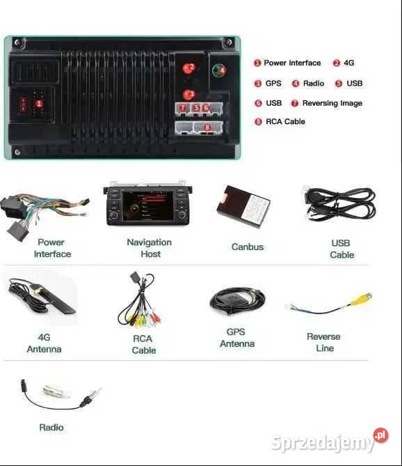 Radio 2din Bmw e46 Bluetooth Android gps Ożarowice