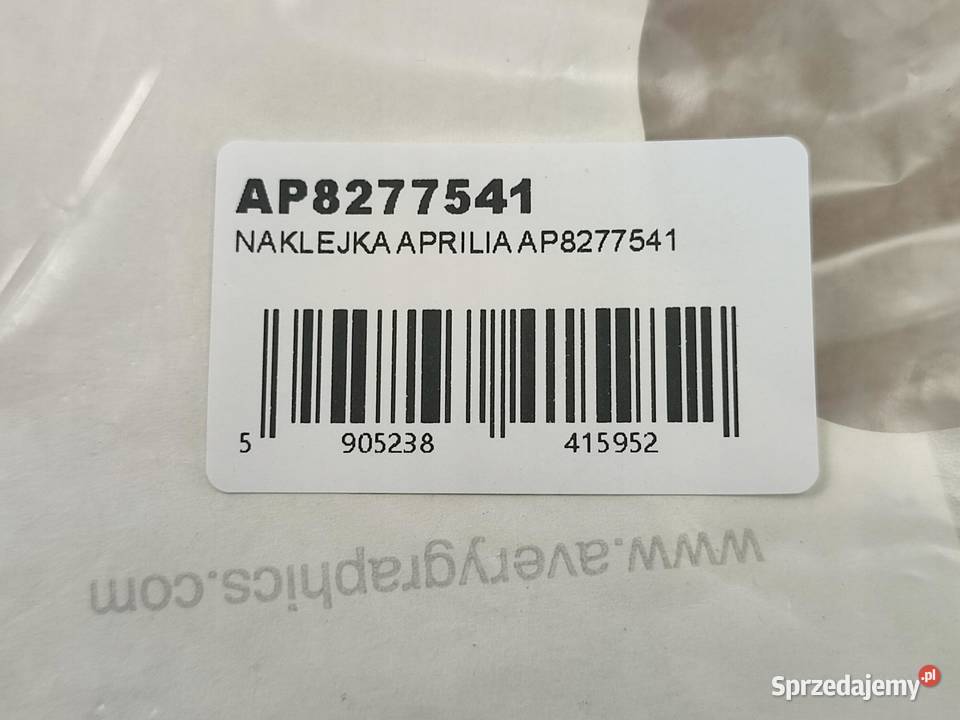 NAKLEJKA NA NADKOLE PRAWY PRZÓD APRILIA SR 50 lubelskie