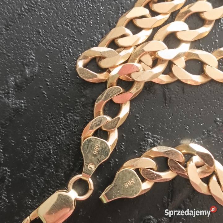 Łańcuszek złoty 585 Splot pancerka Stan idealny złoto Łańcuszki Bydgoszcz