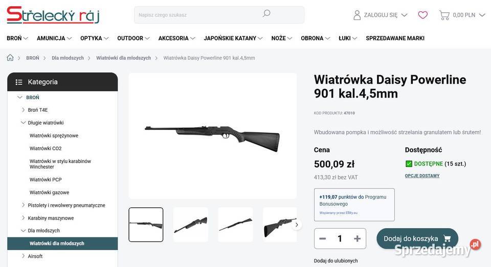 Wiatrówka Daisy Powerline 901 z lunetą Ustrzyki Dolne