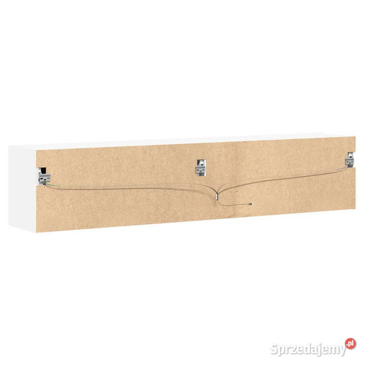 Ścienna szafka pod TV z LED biała 180x31x38 Warszawa