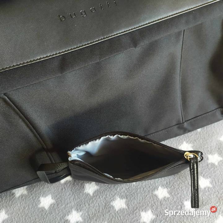 Kosmetyczka bugatti Czarna skórzane paski lubelskie