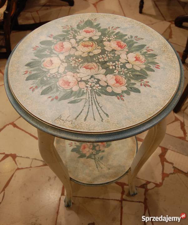 Piękny stolik ręcznie malowany shabby chic lubelskie Lublin