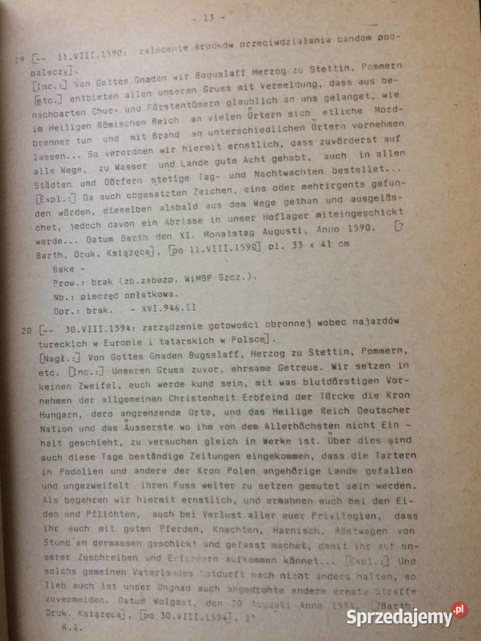 3759 Katalog Starych Druków Pomeranica XVI