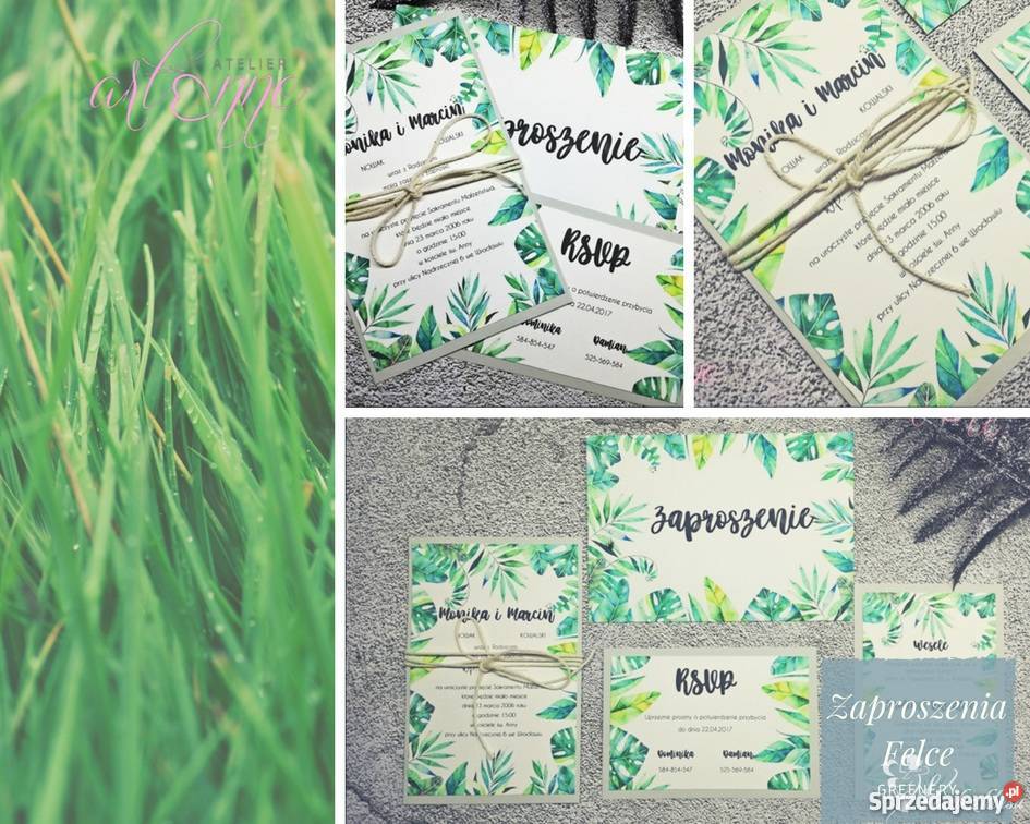 Zaproszenia ślubne Artenne łódzkie Łódź