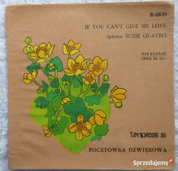 Pocztówka dźwiękowa 1978 S Quatro If you cant 1 płyta Warszawa