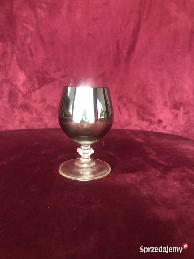 Comtesse KHS Krosno szkło dymione srebrzone lata Antyki, Sztuka, Kolekcje