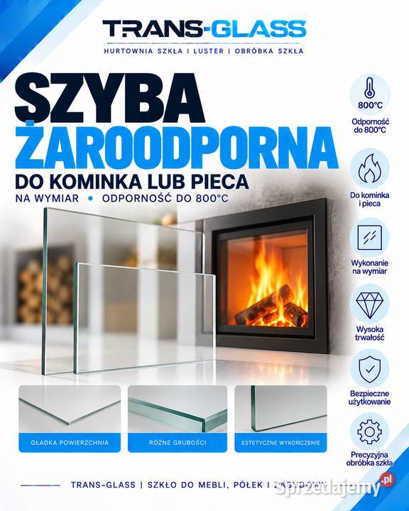 SZYBA ŻAROODPORNA
