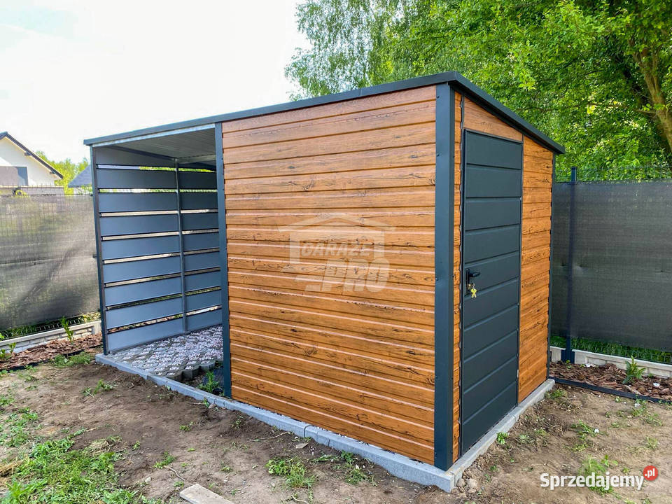 Schowek Domek Ogrodowy 2x2m wiata 2m Drzwi dach Szczecinek