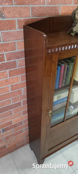 Piękna biblioteka witryna dębowa Meble Łagów